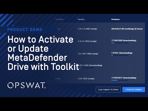 Demo - How to Activate or Update MetaDefender Drive with Toolkit