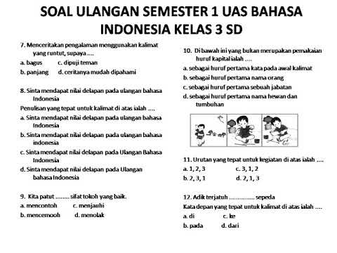 Kumpulan Soal Esai Ulangan Bahasa Indonesia Kelas 9