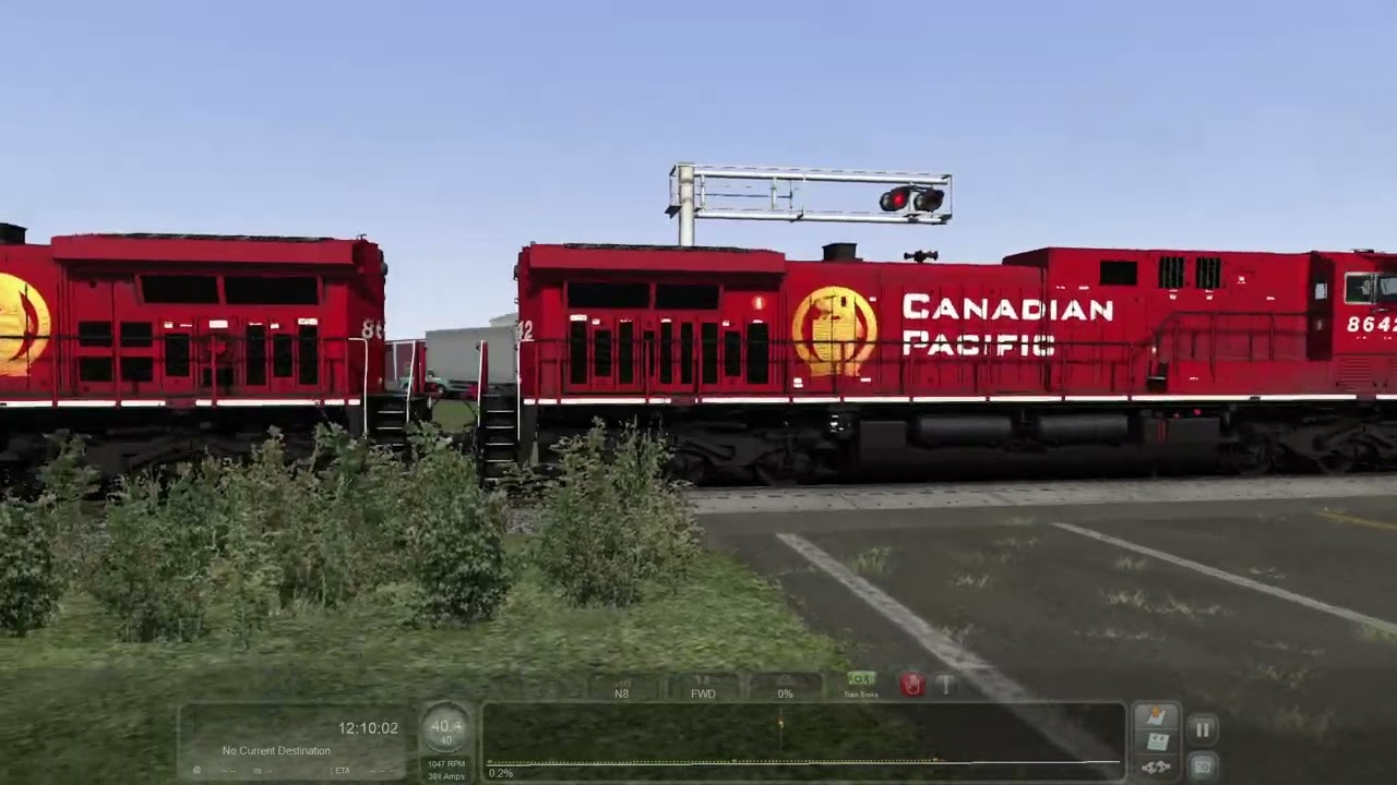 CP Train Passes Taber (Taber Sub-Train Sim 20XX)