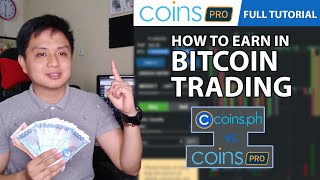 PAANO KUMITA NG MALAKI SA COINS PRO vs COINS PH  BITCOIN TRADING TUTORIAL ON HOW TO EARN MONEY