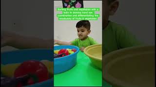 Sorting activity for preschool kids! #caterpillarinternationalkindergarten #grossmotorskill