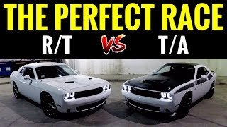 Dodge Challenger TA 392 6.4L vs Challenger RT 5.7L | STREET RACE!