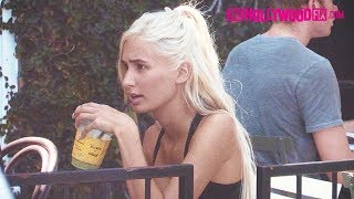 Pia Mia Perez Links With Her Bestie For Girl Talk & Gossip At Alfred Coffee On Melrose Place 8.16.19