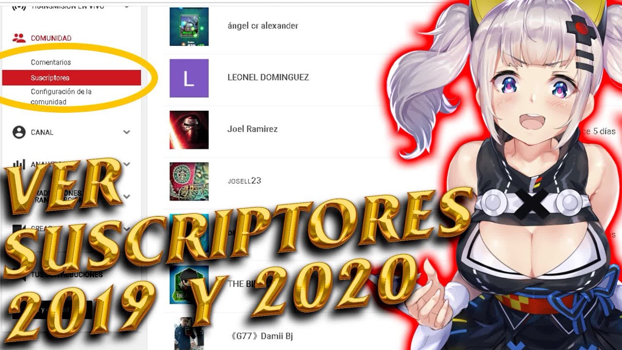 Como Saber Quienes Son Mis Suscriptores En Youtube