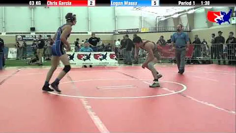 Chris Garcia vs. Logan Massa at 2013 FILA Cadet Na...