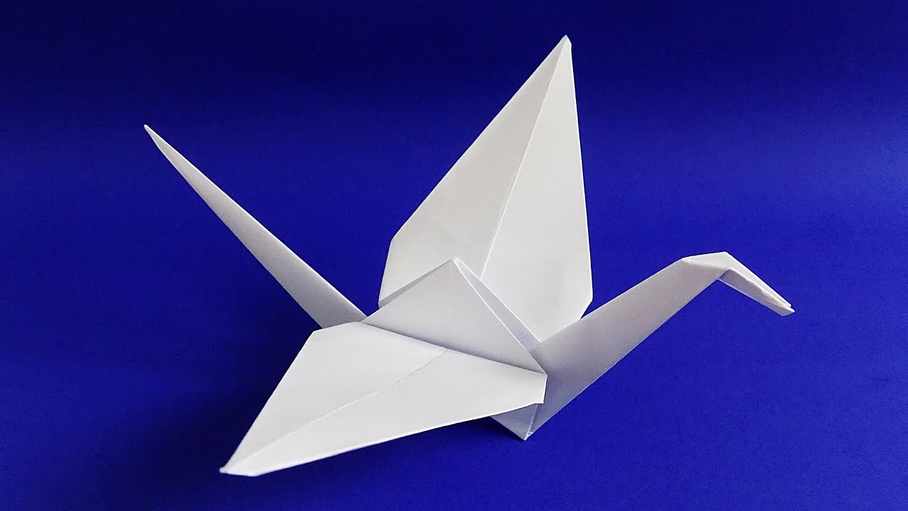 Оригами журавлик из бумаги своими руками