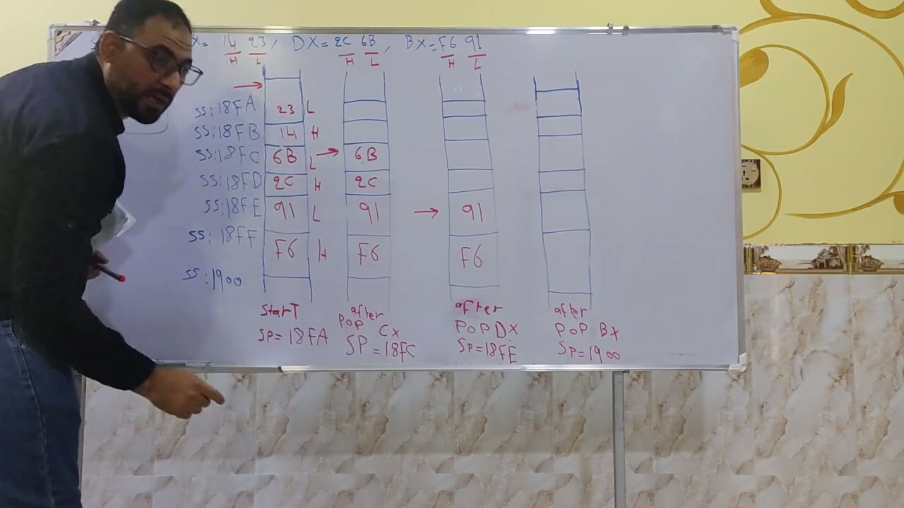 تكنولوجيا الحاسوب المتقدمة - موضوع - stack - pop