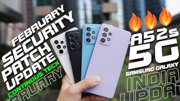 A52s 5G Samsung New Software Update 2022🔥March 🇮🇳 Released #a52s5g #a52 -Continous TecX