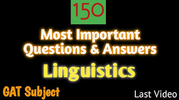 Linguistics short questions and answers | Important questions of linguistics | English Linguistics