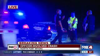 Officer involved in crash in North Fort Myers early Thursday