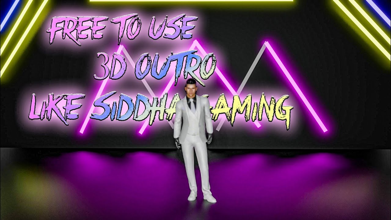 Free To Use 3D Outro like Siddha Gaming ❤️ | PUBG 3D ANIMATION | BLENDER ANIMATION