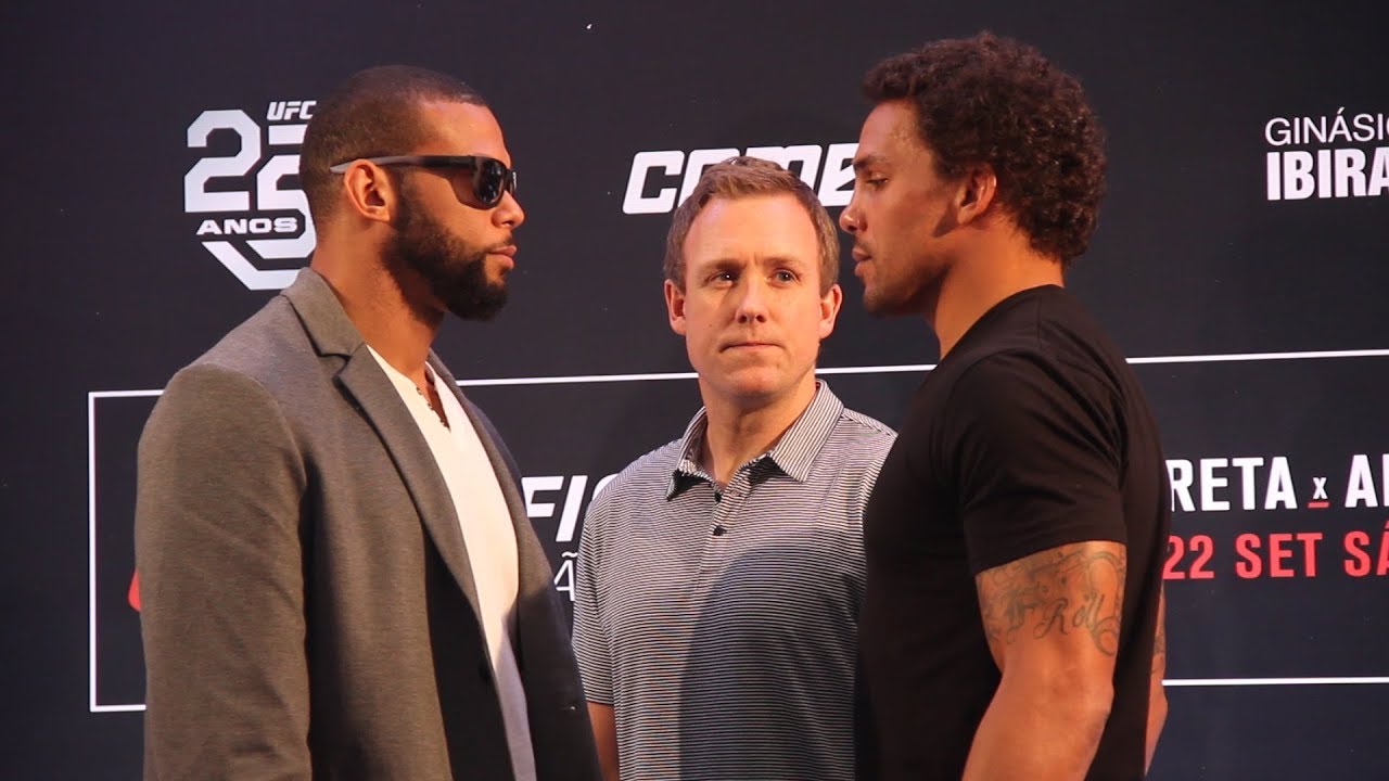 UFC Sao Paulo Media Day Staredowns - MMA Fighting mixed martial arts nantes