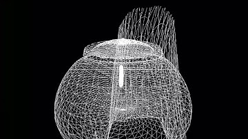 Wireframe 3D rendering engine written from scratch