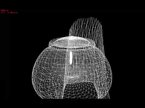 Wireframe 3D rendering engine written from scratch