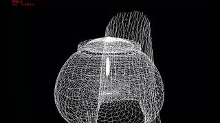 Wireframe 3D rendering engine written from scratch