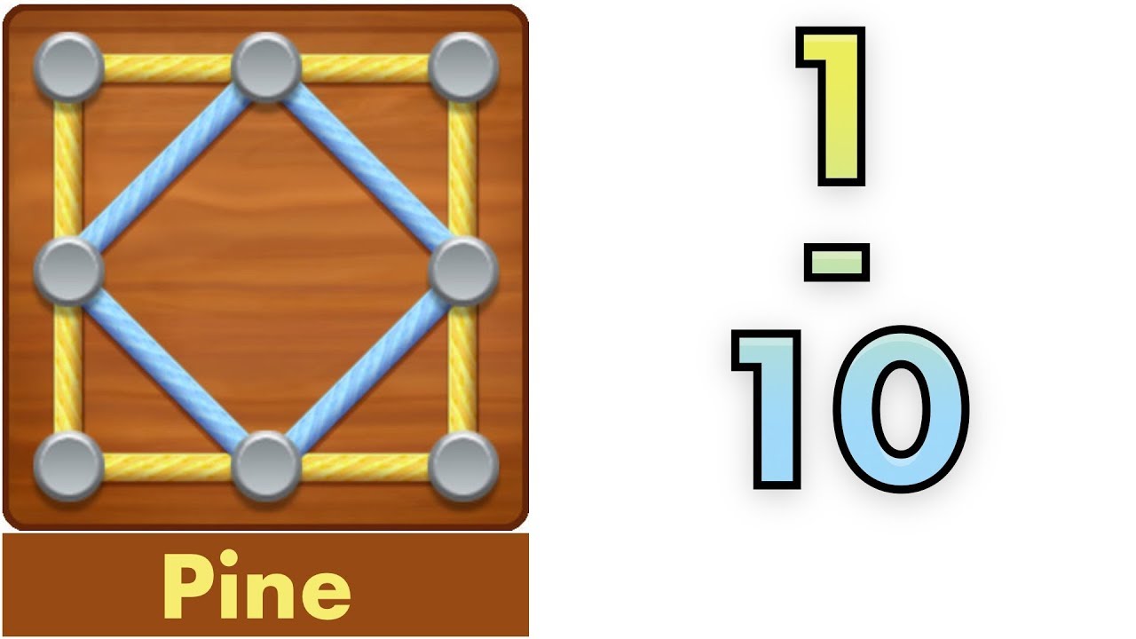 Line Puzzle: String Art | Pine | Levels 1 - 10 | Walkthrough
