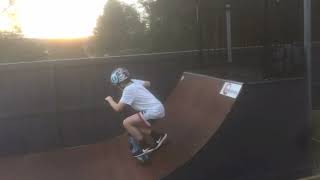 Crazy backyard half pipe