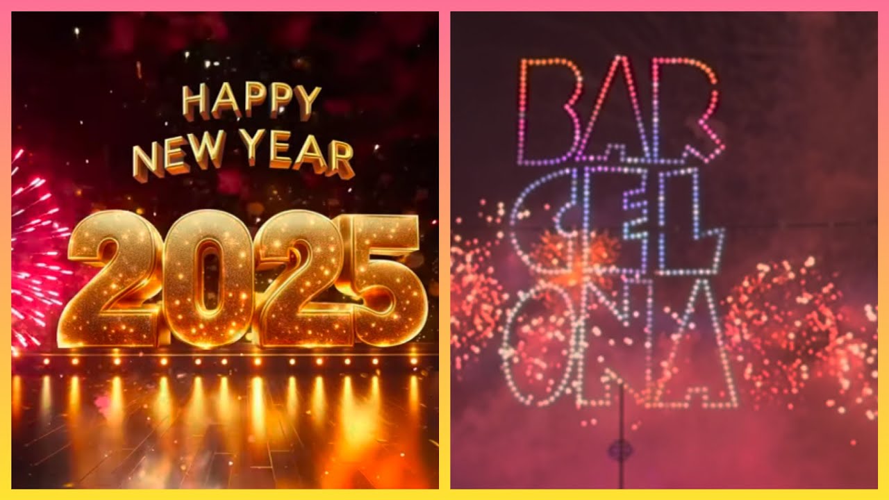 Happy New Year 2025 || Amazing 31st night show in Spain 🇪🇸🎉🎊🥳 - YouTube