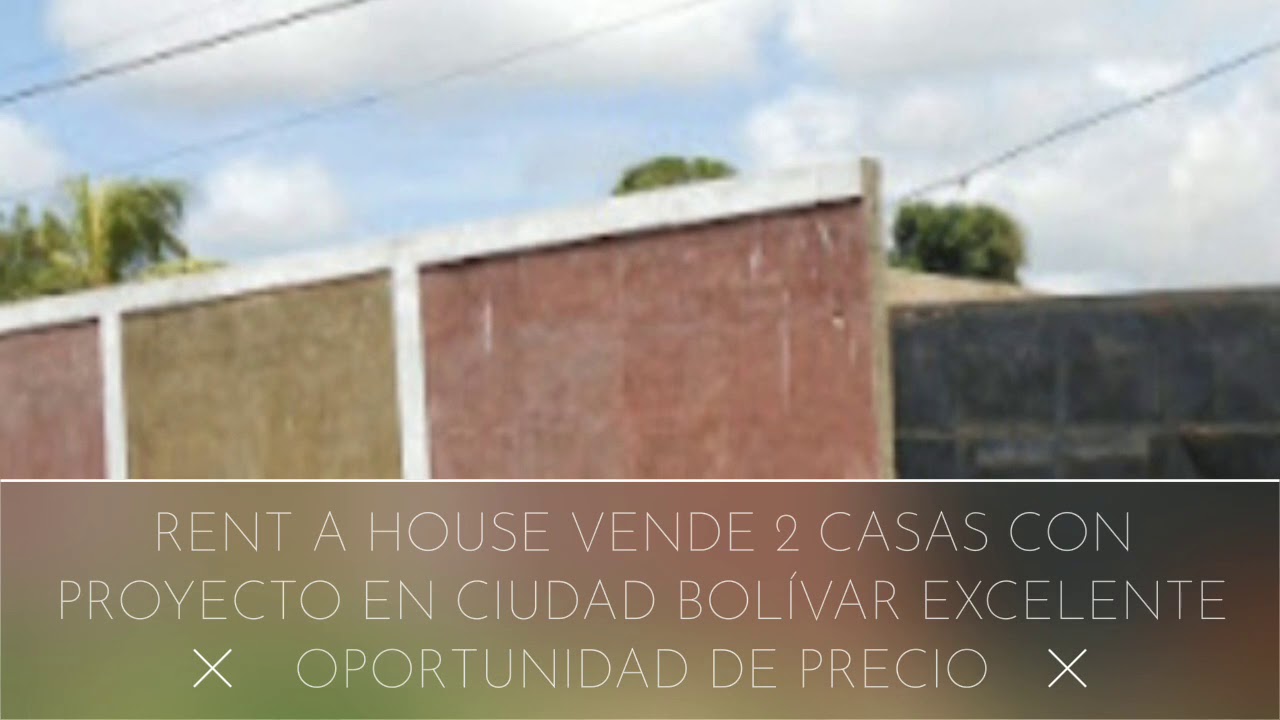 Rent A House Vende 2 casas con proyecto en Ciudad Bolívar Excelente