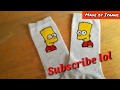 Custom Bart Simpson socks 🖌