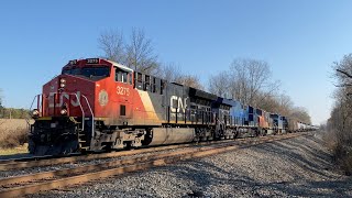 Cool Lash-Up on CSX's K653!! CN/GECX/CN/GECX Combo on the Head End! Centerport (11/8/21) [4K60]