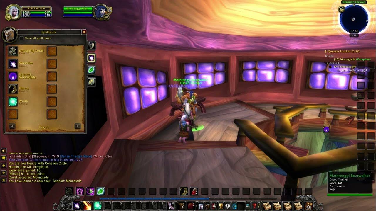 Moonglade Wow Classic Quest Season Of Discovery Classic Wow Youtube