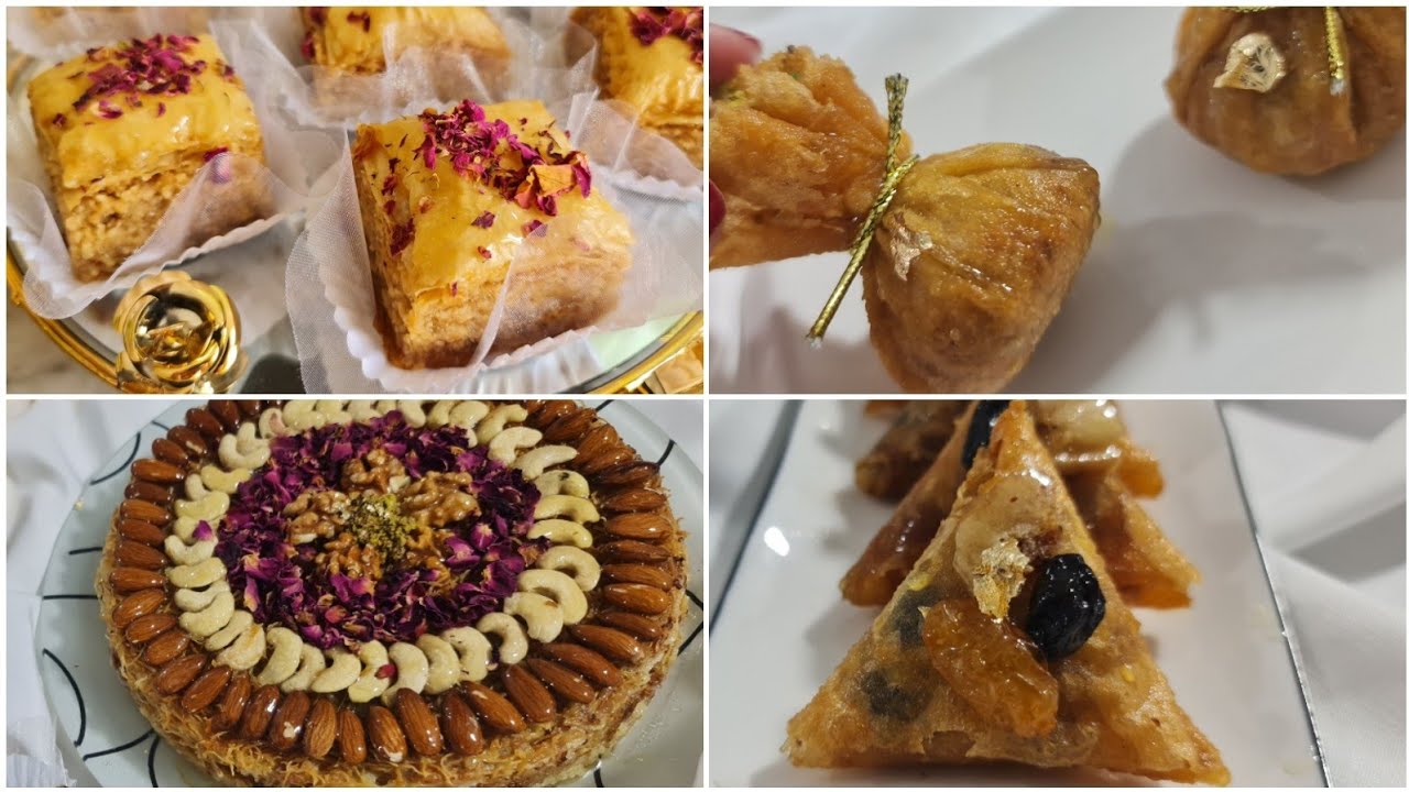 بقلاوة بالسميد منبلة و مقرمشة،رزيمات معسلين🍯(معسلات رمضانية بإمتياز)