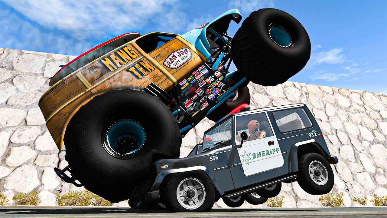 Police Car Chases #24 - BeamNG DRIVE | SmashChan