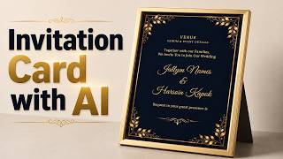 how to make an invitation card using AI then make it Editable