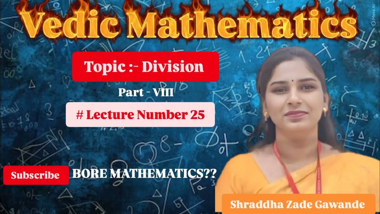 Division part-VIII in Vedic Mathematics @ BORE MATHEMATICS??