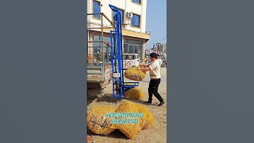 batteries-driven machine double chain induction straw bale loading machine