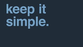 Meta and SOLID Principles in C# Video Series - KISS (Keep it Simple Stupid)