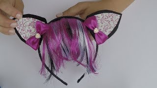Ободок с ушками и чёлкой из лент за 30 минут/ Канзаши / МК/ Kanzashi / DIY/ headband