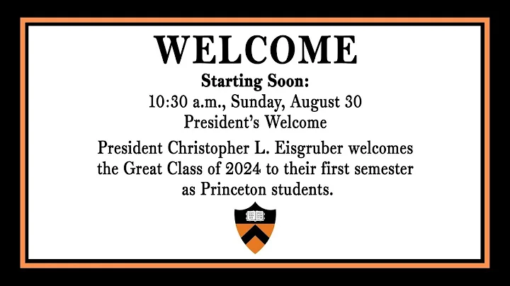 President’s Welcome to the Class of 2024