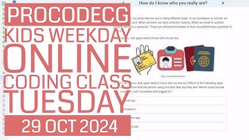 ProCodeCG Kids Weekday Coding Class - Tuesday - 29 Oct 2024
