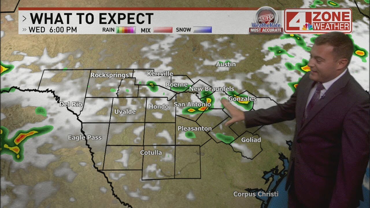 Scattered thunderstorms possible through the evening - YouTube