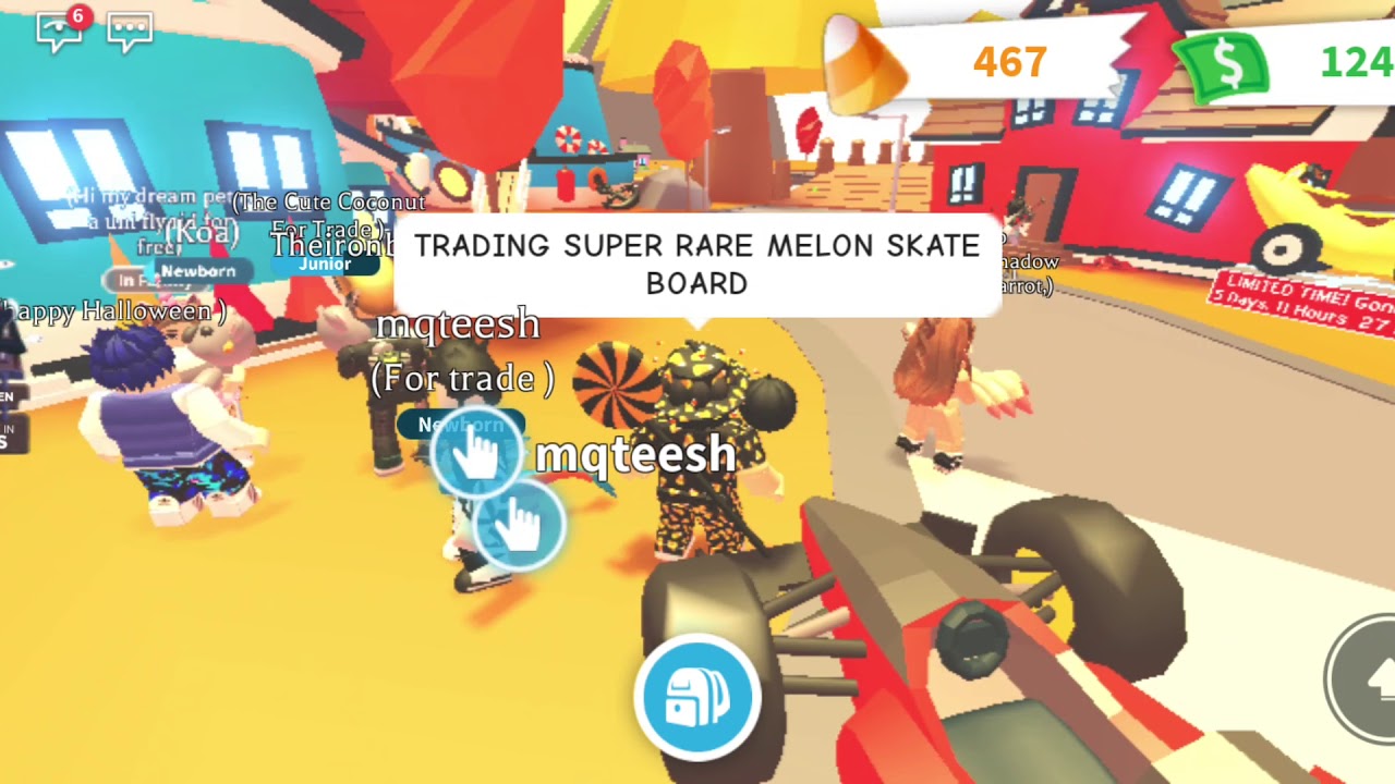 Trading melon skateboard in adopt me YouTube
