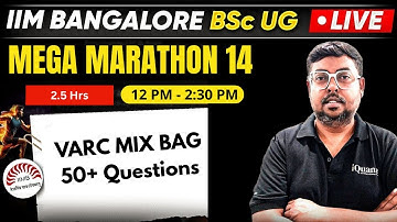 IIM Bangalore UG BSc PRACTICE MARATHON 14 | Verbal Ability Practice