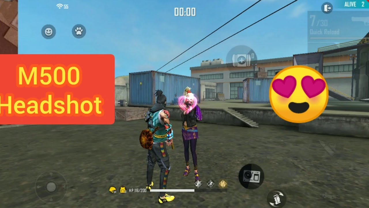 practice with M500 in training mode with random girl 