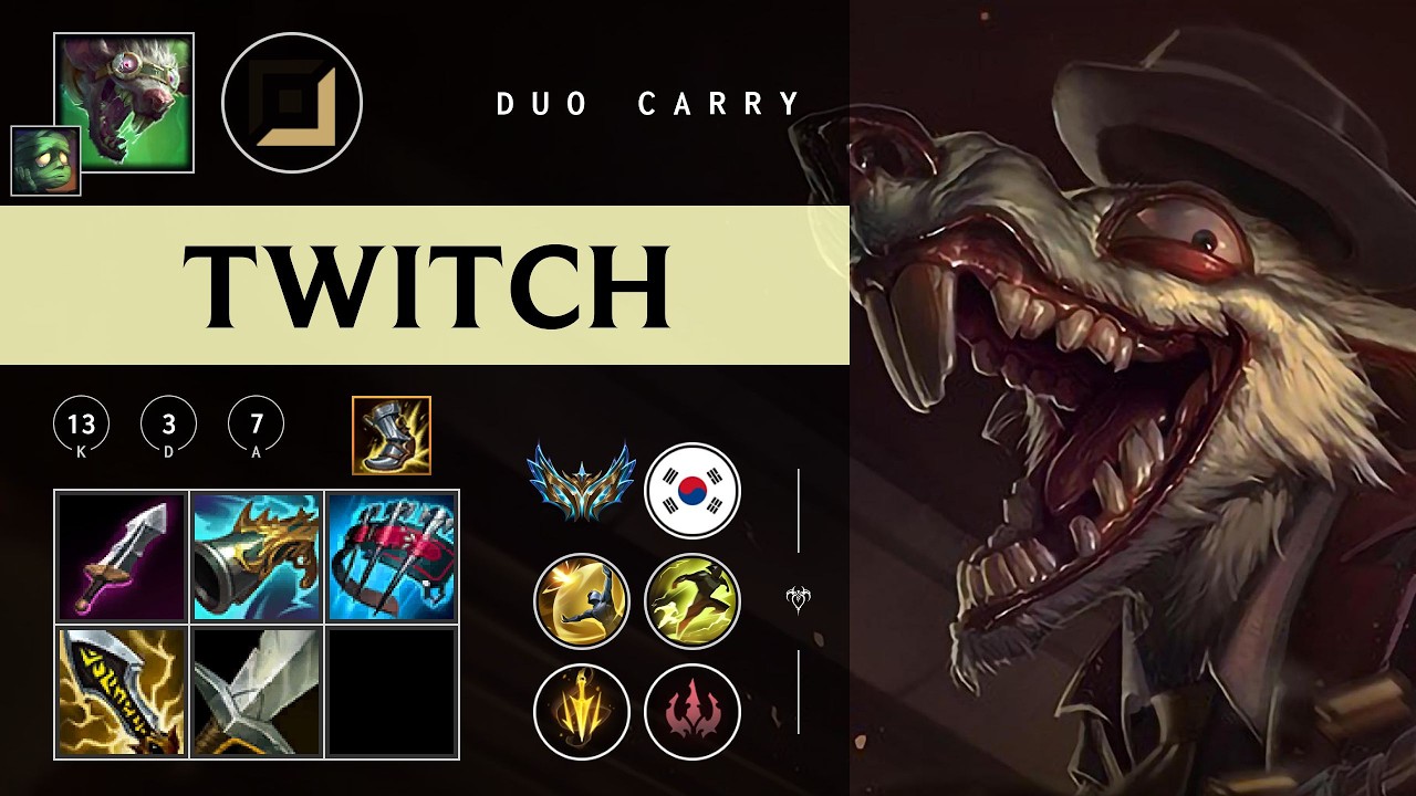 Twitch ADC vs Jinx - KR Challenger Patch 26.04