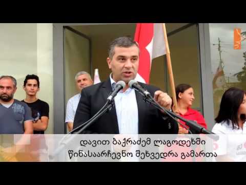დავით ბაქრაძემ ლაგოდეხში წინასაარჩევნო შეხვედრა გამართა