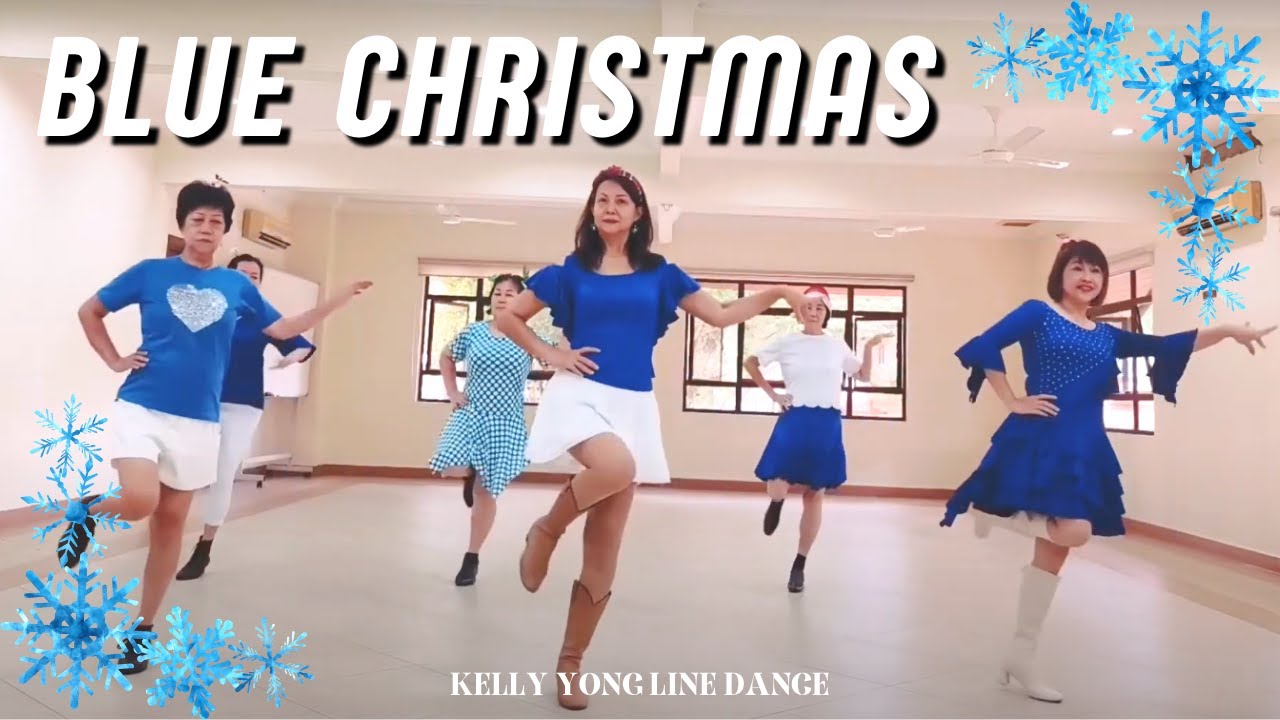 Blue Christmas Line Dance [Malaysia Line Dance] - YouTube