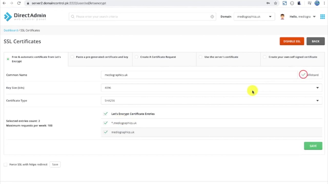 How to Install SSL in Direct Admin - YouTube