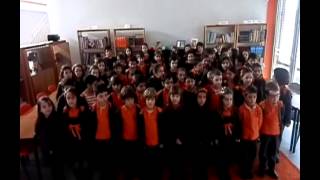 "Hino da Fruta 2013/2014" - "1º ano, 2º ano, 3º ano, 4º ano" - "Colégio Santa Eulália" - "Aveiro"