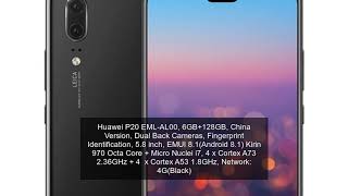 Huawei P20 EML-AL00, 6GB+128GB, China Version, Dual Back Cameras, Fingerprint Identification, 5.8 i
