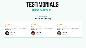 How to Make Responsive Testimonial Slider in HTML CSS & SwiperJs