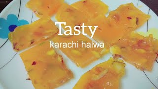 कराची हलवा बनाए कॉर्नफ्लोर के साथ आसानी से घर पर || Karachi halwa recipe || easy halwa recipe