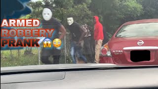 ARMED ROBBERY PRANK! 😱😳*HE STARTED CRYING* 😭