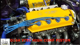 ENGINE D16A VTEC SOHC HONDA EG9 SR4 HIGH COMPRESSION PISTON ENGINE START