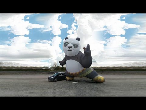 inflatable world #Inflatable Kung Fu Panda #Panda do #KungFu #Balloon OPortugal For #Parade #Patàpain #Decoration